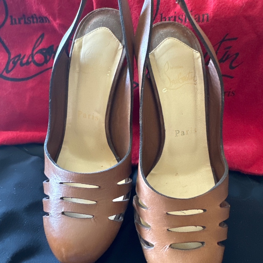 Christian Louboutin slingback Stilettos